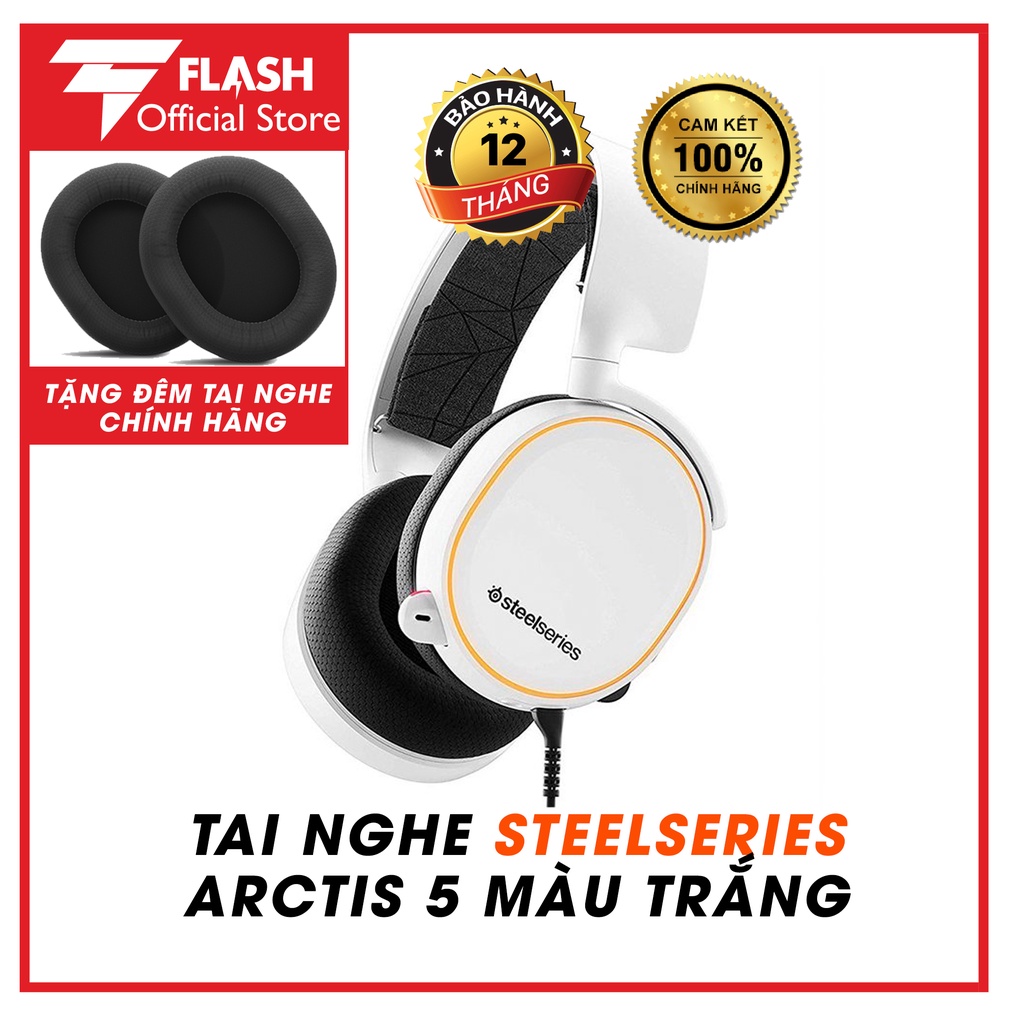 Tai nghe gaming Steelseries Arctis 5 RGB Surround 7.1 Chính Hãng (Tặng Đệm Tai Nghe Steelseries Chính Hãng)