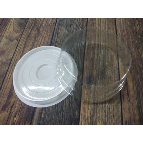 Bộ 20 hộp nhựa tròn đựng bánh đế trắng KT: 14.5 CM X CAO 5 CM - H24 Tròn thấp