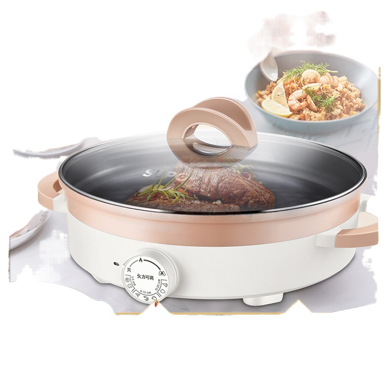 ◊Nồi lẩu điện Supor D809 Chảo đa năng nấu ăn gia đình nướng 4-6 người