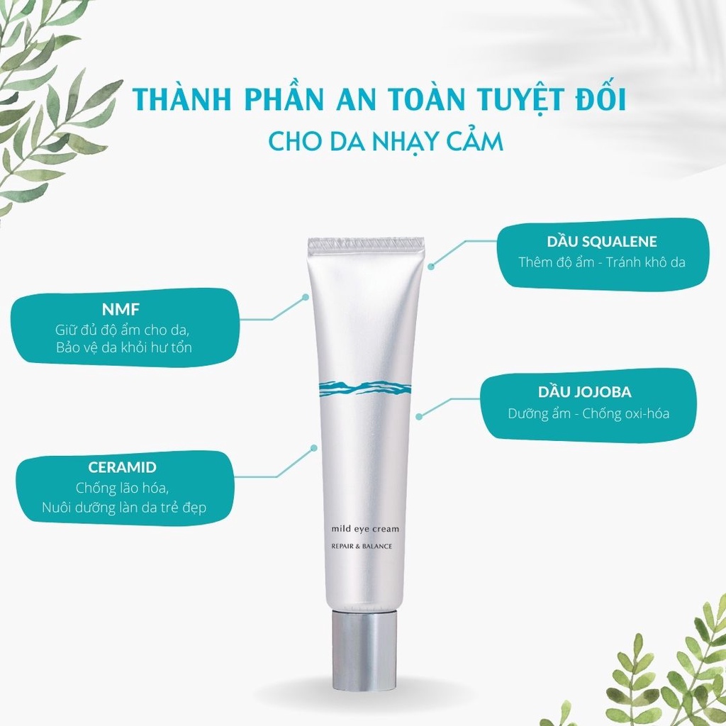 Kem Mắt Chăm Sóc Da Nhạy Cảm Meishoku Repair &amp; Balance Mild Eye Cream 20g