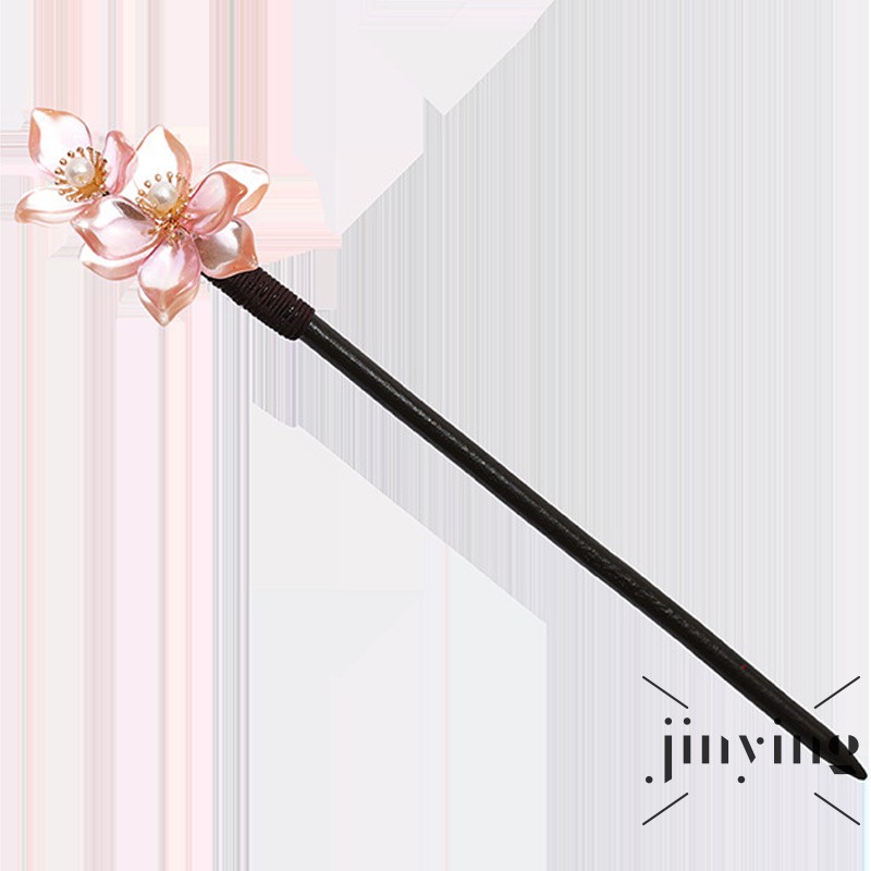 GETNOIVAS Trâm cài tóc gỗ đính hoa pha lê thủ công phong cách Retro Hán Phục cho nữ