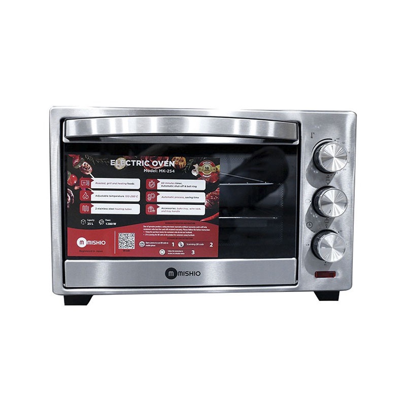 Lò Nướng Điện Thùng Inox Cao Cấp, Kích Thước Lớn 25L, Hàng Chính Hãng Công Nghệ Nhật Bản