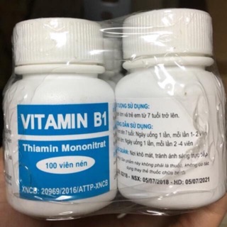 Combo 10 lọ Vitamin B1 ( lọ 100 V ;25k/10 lọ )
