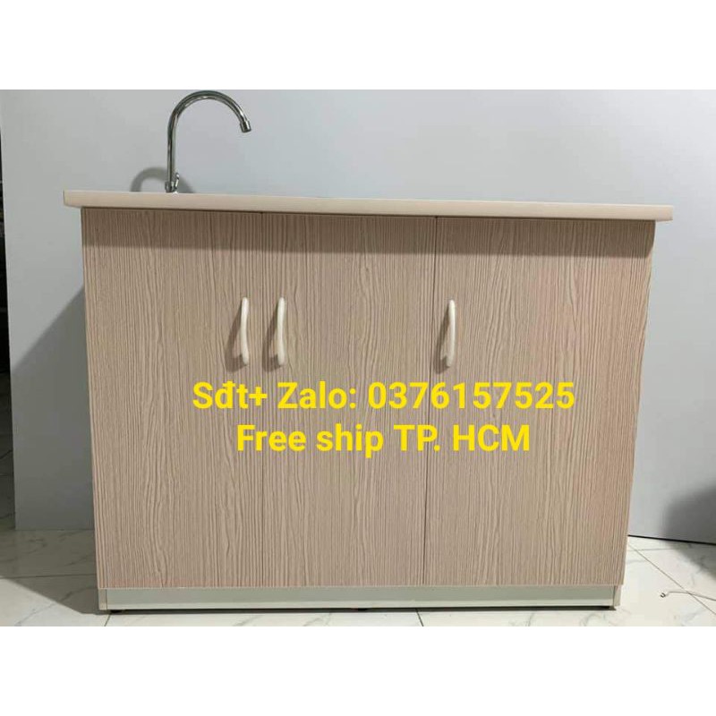 Tủ bếp có bồn rửa chén di động nhựa Đài Loan（Free ship TP. HCM）