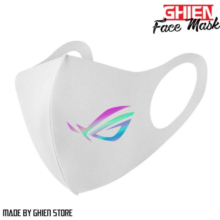 NEW SỐC -  Khẩu Trang ROG Phản Quang 7 Màu Vải Poly 2 Da Cao Cấp 3D Mask  / có size trẻ em