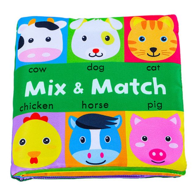 Sách vải Mix & Match ghép hình các con vật cho bé ( Funny Zoo)