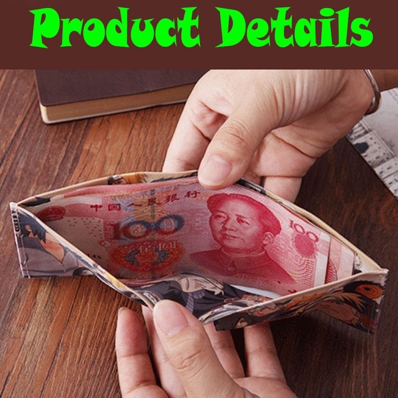 Ví Vải canvas Ngắn In Hoạt Hình one piece / naruto / tokyo ghoul Dễ Thương Cho Học Sinh