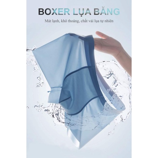 [ SỊP VÍP ] Quần Sịp Đùi Nam - Quần Boxer - Quần Lót Nam Đúc Chất Lụa Sữa Không Đường May - Mặc cực thích .