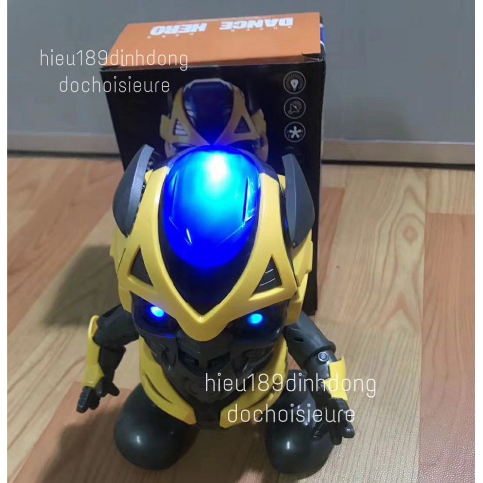 Đồ chơi Dance hero robot bumblebee nhảy vui nhộn có nhạc có đèn tặng kèm pin (ảnh thật kèm video)