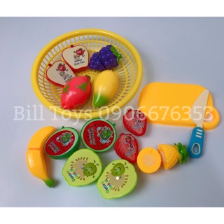 Đồ chơi rổ cắt trái cây, túi trái cây nhựa VN