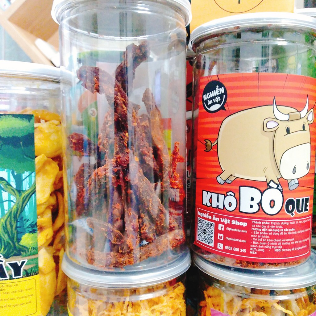 Khô bò que loại ngon hũ 200g. "Nghiền Ăn Vặt"  đồ ăn vặt Hà Nội vừa ngon vừa rẻ | BigBuy360 - bigbuy360.vn