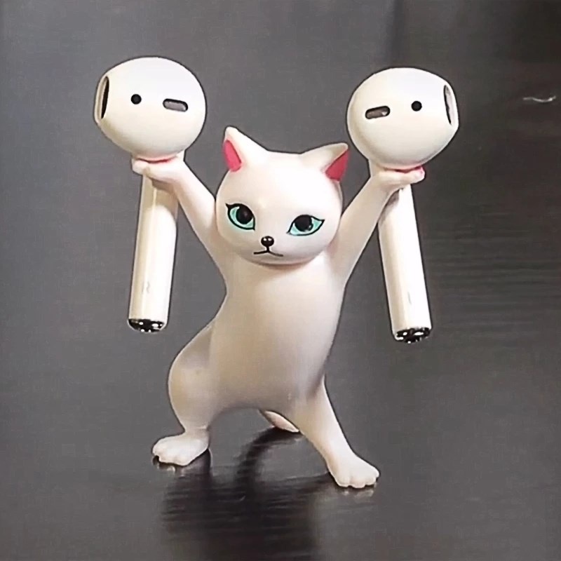 Giá đỡ bút mini TZUZL hình chú mèo đang nhảy múa dễ thương