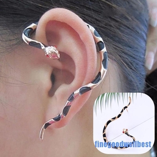 1 chiếc bông tai hình con rắn đỏ thời trang