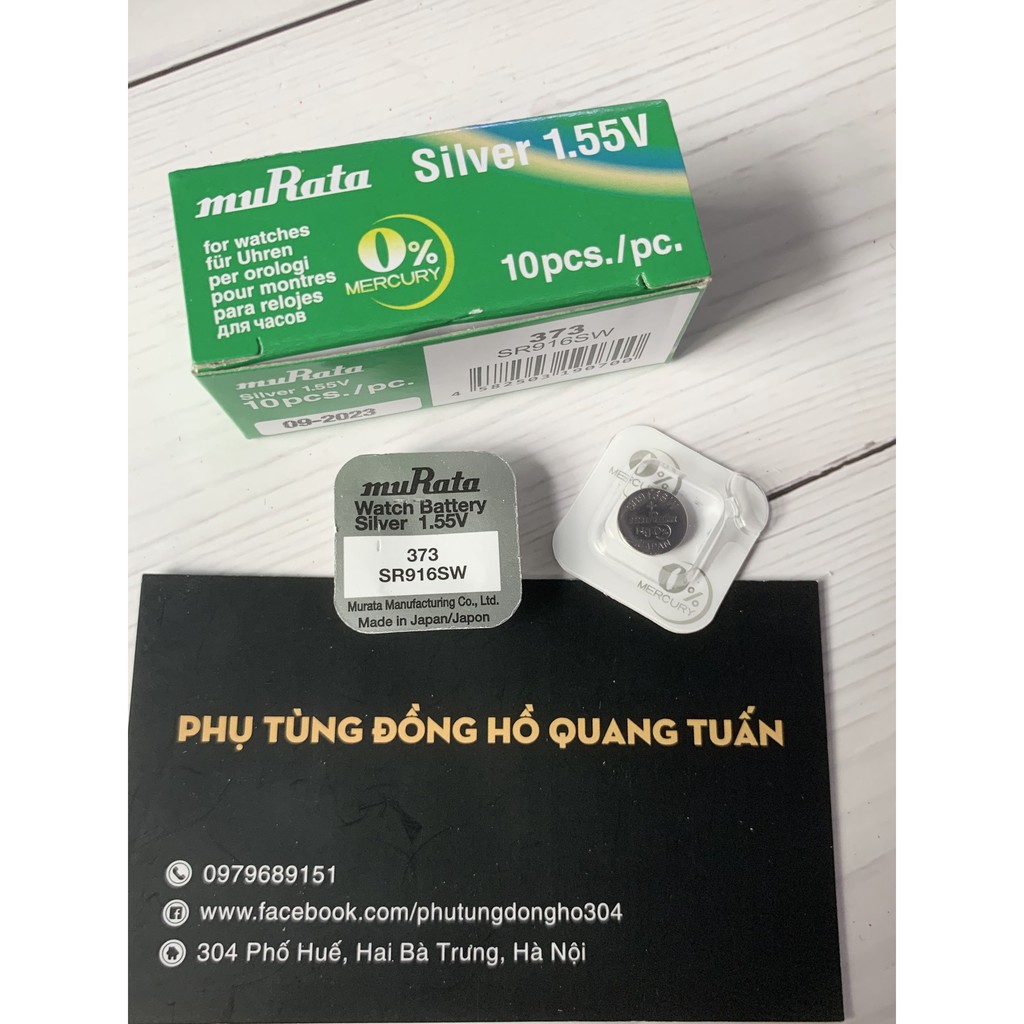 Pin đồng hồ Sony 373 SR916SW 916 SR916 Nhật Bản vỉ 1 viên