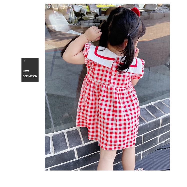 Bộ Áo Liền Quần Tay Ngắn + Băng Đô Phong Cách Hàn Quốc Dễ Thương Thời Trang Mùa Hè Cho Bé Gái