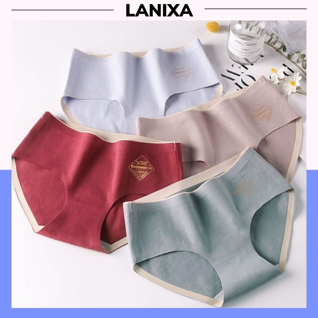 Quần lót nữ cotton cao cấp kháng khuẩn không đường may, Quần chíp nữ siêu tôn dáng gợi cảm LANIXA L822