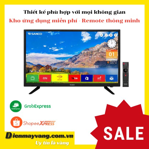 〖SMART VOICE THÔNG MINH〗Smart Tivi Sanco 32 inch H32V300 - SỬ DỤNG WIFI - MÀN HÌNH HD SỐNG ĐỘNG - HÀNG CHÍNH HÃNG