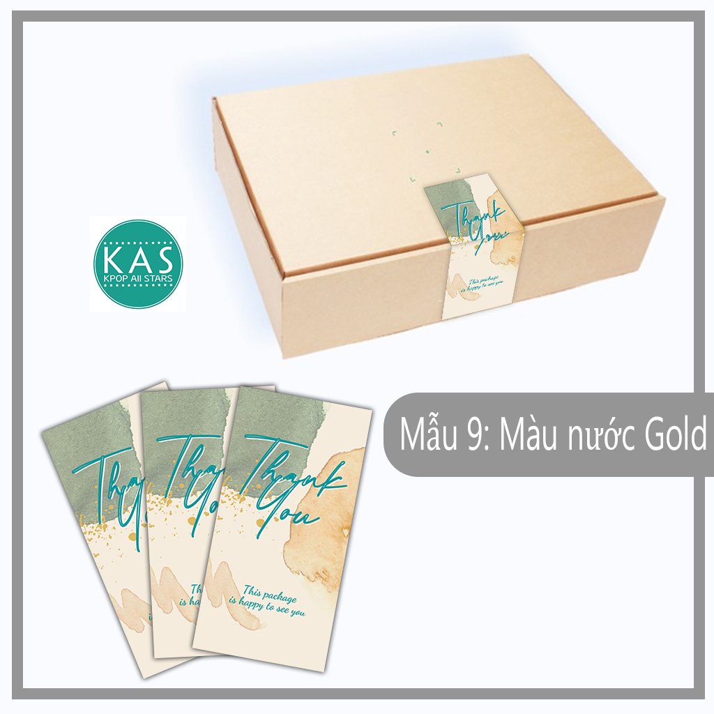 Xấp nhãn dán sticker cảm ơn xinh xắn mẫu 9, 10, 11 dành cho shop bán hàng