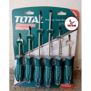 Bộ tuốc nơ vít (tô vít) 6 chi tiết Total THT250606