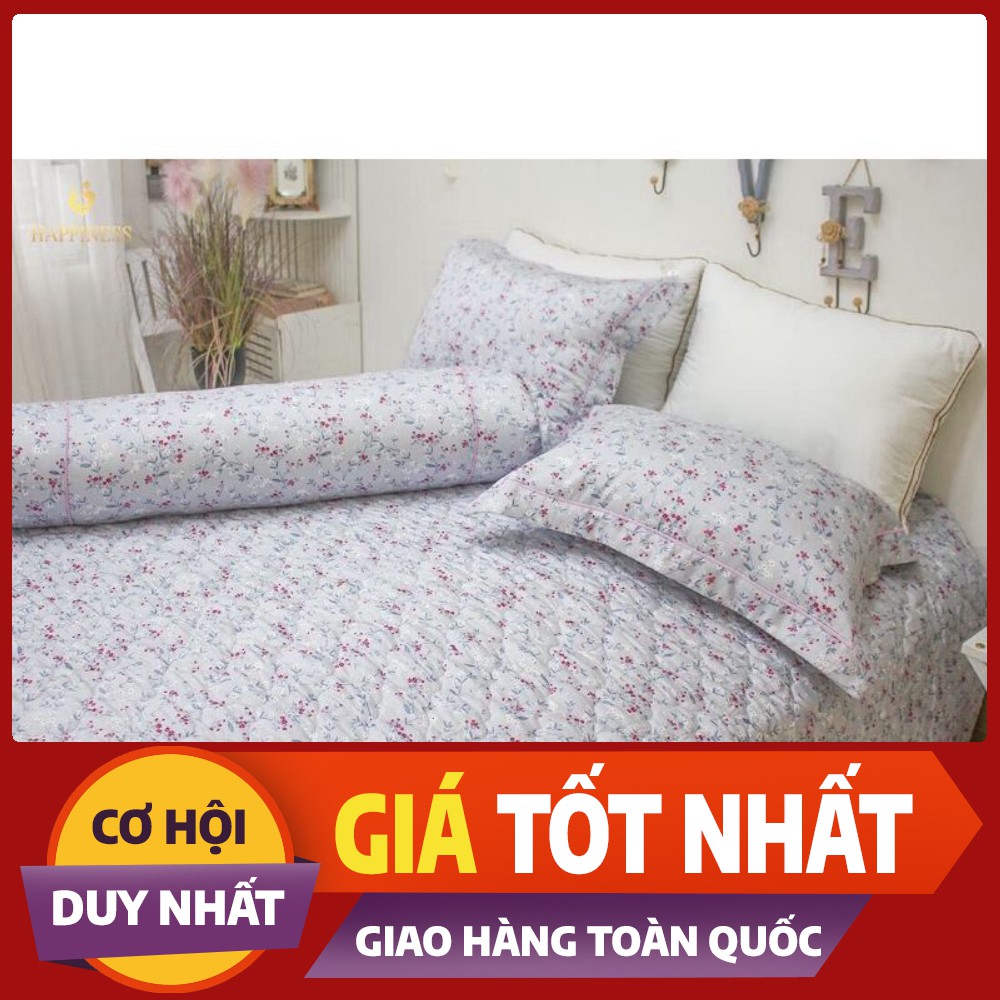 Bộ chăn ga phủ trần bông lụa Tencel Happiness