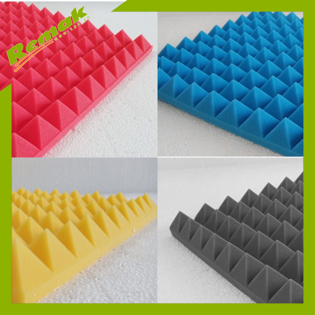 Mút tiêu âm hình gai 50x50x5 Mút tiêu âm Cách âm Kim tự tháp Remak