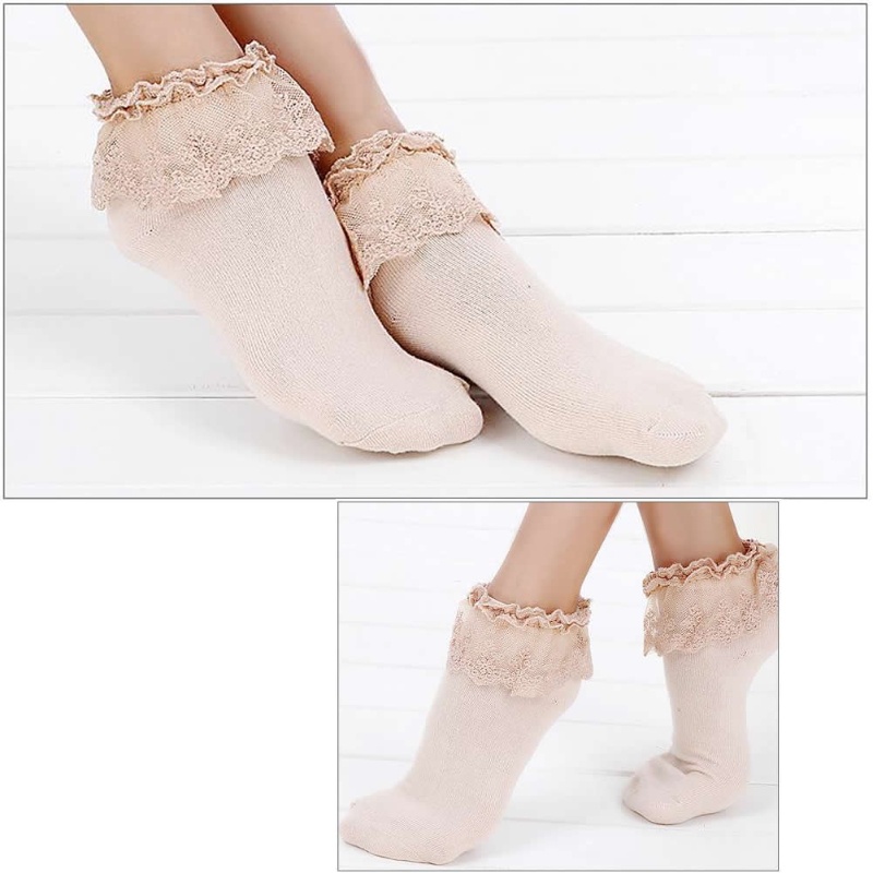 Đôi Vớ Có Diềm Xếp Nếp Ren Kiểu Công Chúa Dễ Thương Cho Nữ Mới