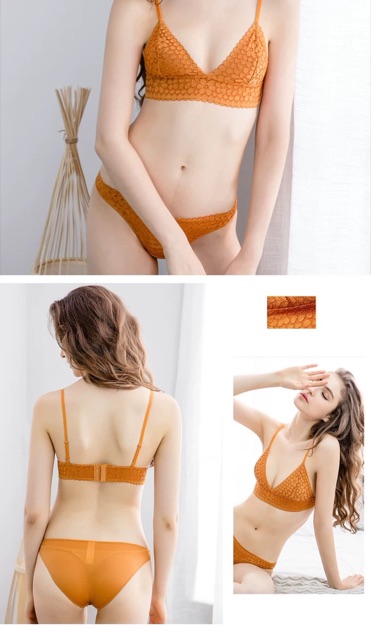 Bộ Đồ Lót Bralette Ren kiểu Pháp Không Gọng Không Mút S025 | WebRaoVat - webraovat.net.vn