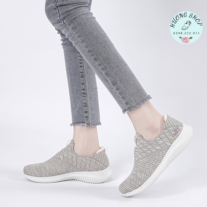 Skechers nữ 4 vạch mũi tên thoáng khí, êm nhẹ, thiết kế thời trang cho nữ