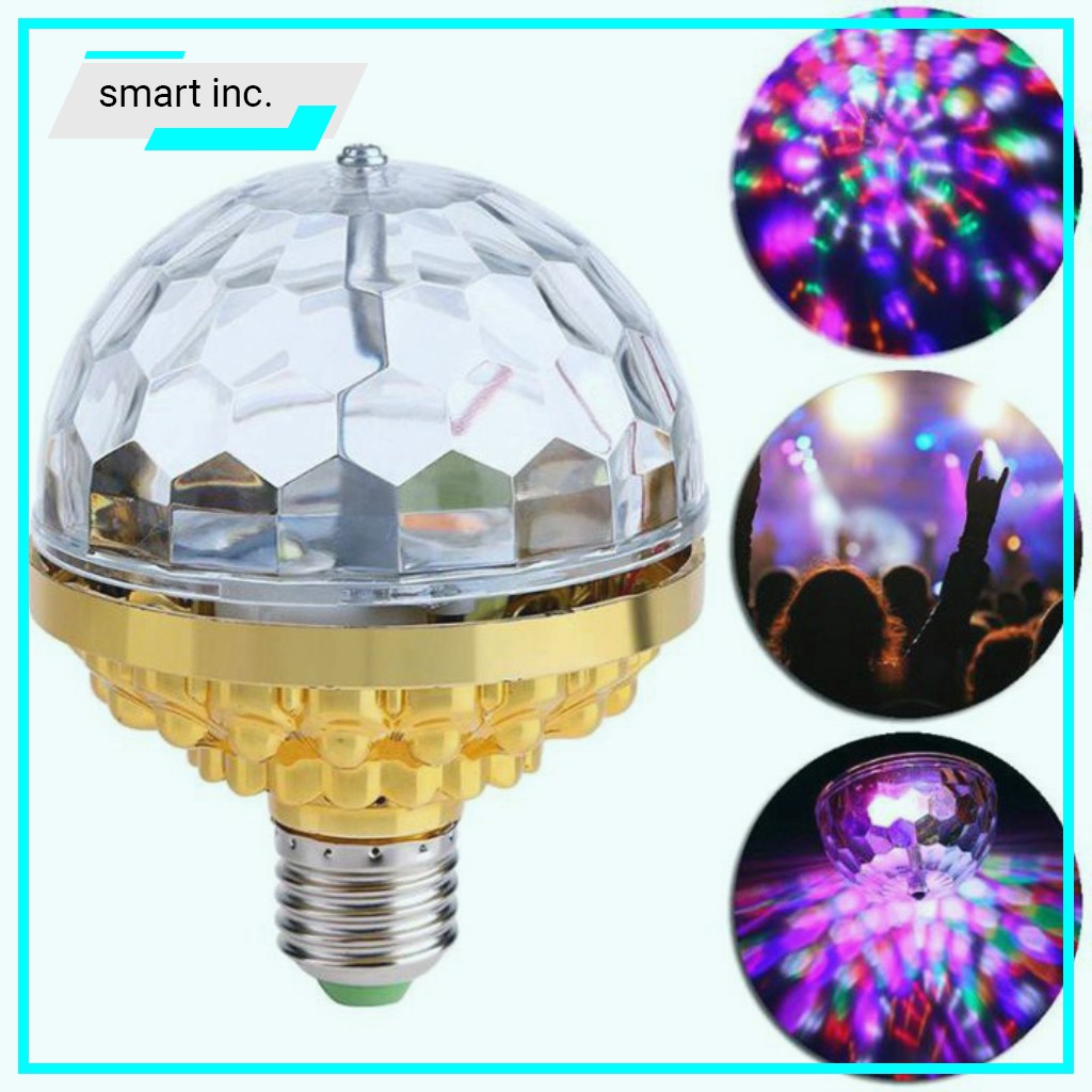 Đèn Cầu Vũ Trường Xoay Nháy Chớp Theo Nhạc ⚜️FREESHIP⚜️ Quẩy Phòng Sân Khấu Đèn Led Quán Bar Sáng Laser Đổi Màu Cắm Điện