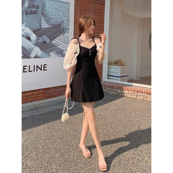 Đầm phối nơ thời trang nữ Big size