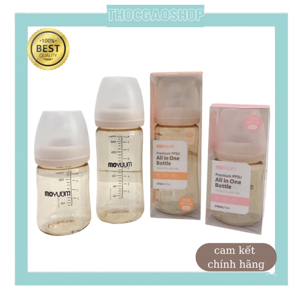 Bình sữa Moyuum basic/limited/silicone/lạc đà/giữ nhiệt đủ size 170ml/270ml nội địa Hàn Quốc