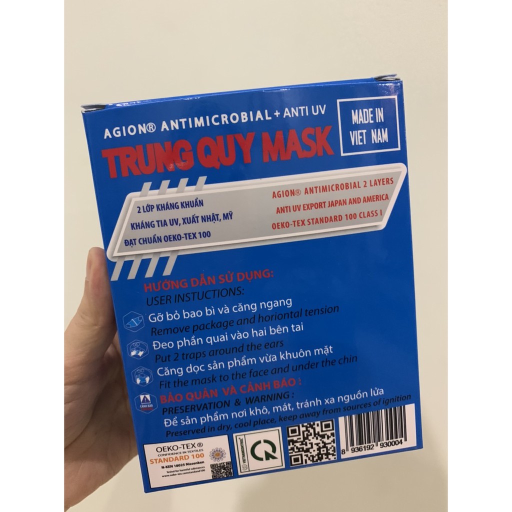 [Mã FAMAYFA2 giảm 10K đơn 50K] Khẩu trang Trung Quy vải cotton kháng khuẩn chống thấm nước - Hình shop tự chụp | BigBuy360 - bigbuy360.vn