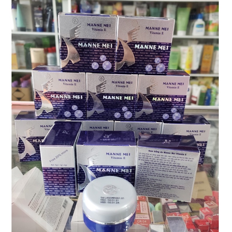 KEM DƯỠNG TRẮNG DA VITAMIN E , C MANNE MEI 6GR