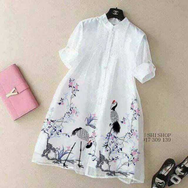 Đầm suông voan