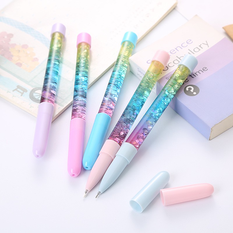 Z0088 Bút Pastel Thân Nhũ Kim Tuyến Hologram Nhiều Màu Dễ Thương, Chảy Lóng Lánh Độc Lạ Bukao