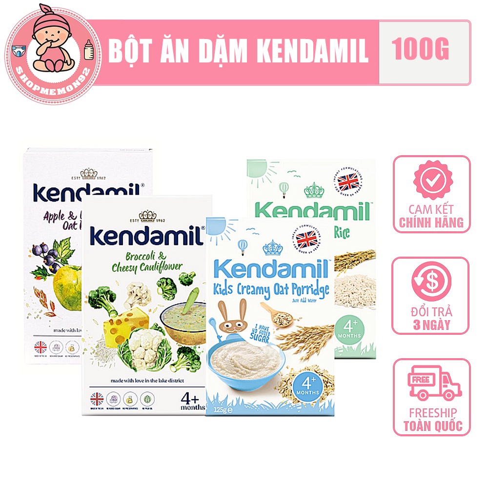 Bột ăn dặm -Kendamil Đủ Vị yến mạch, Gạo sữa, Bắp Cải Phô Mai, Táo Việt Quất đảm bảo dinh dưỡng cho bé [Date Luôn Mới]