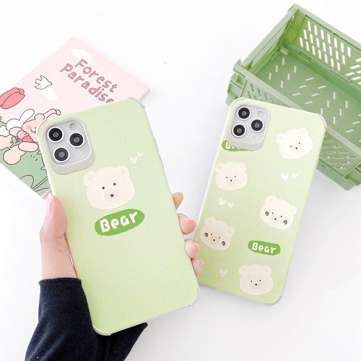 Ốp lưng iphone Green Bear da viền chống va đập 5/5s/6/6plus/6s/6splus/7/7plus/8/8plus/x/xr/xs/11/12/pro/max/plus/promax | BigBuy360 - bigbuy360.vn