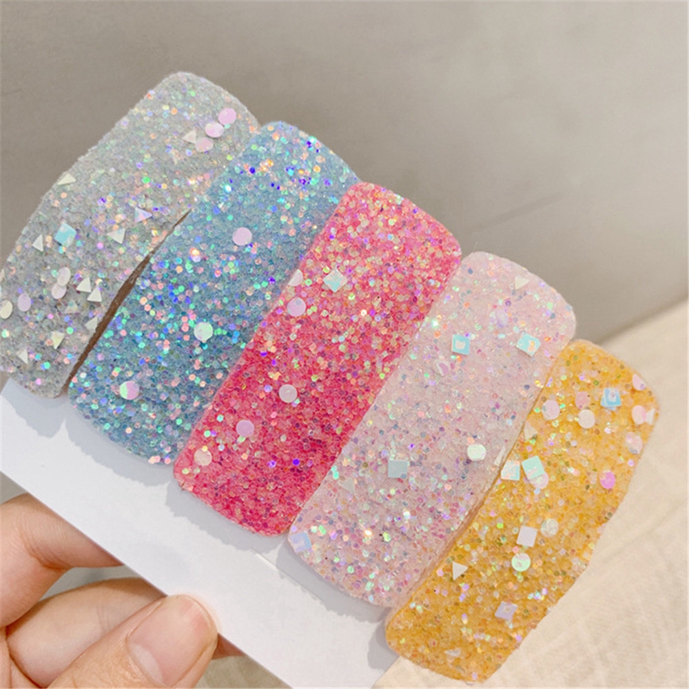 Sparkling Hair Clips BB Clip Color Autumn and Winter New Bright Color Personality Female Students Hair Accessories