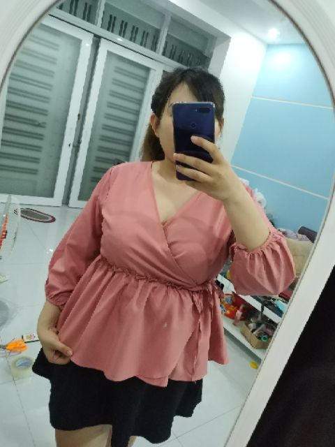 Bigsize Áo peplum tay lỡ (có hình thật) | BigBuy360 - bigbuy360.vn