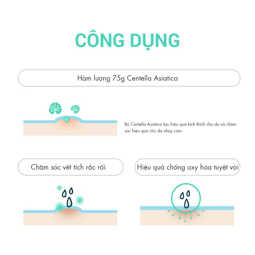 Kem Dưỡng Da GoodnDoc Centella Repair Cream rau má phục hồi da hư tổn, thâm sạm 50ml