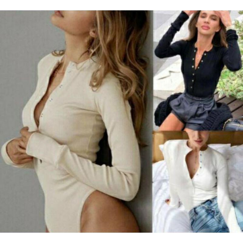 Jumsuit quảng châu tay dài liền quần cho nữ.Màu đen