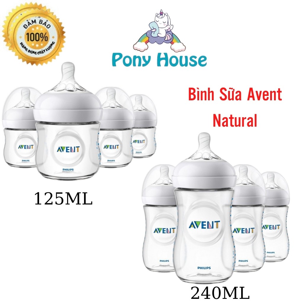 Bình sữa Avent Natural Cho Bé 125ml - 260ml [Được chọn núm 1 -&gt; 5]