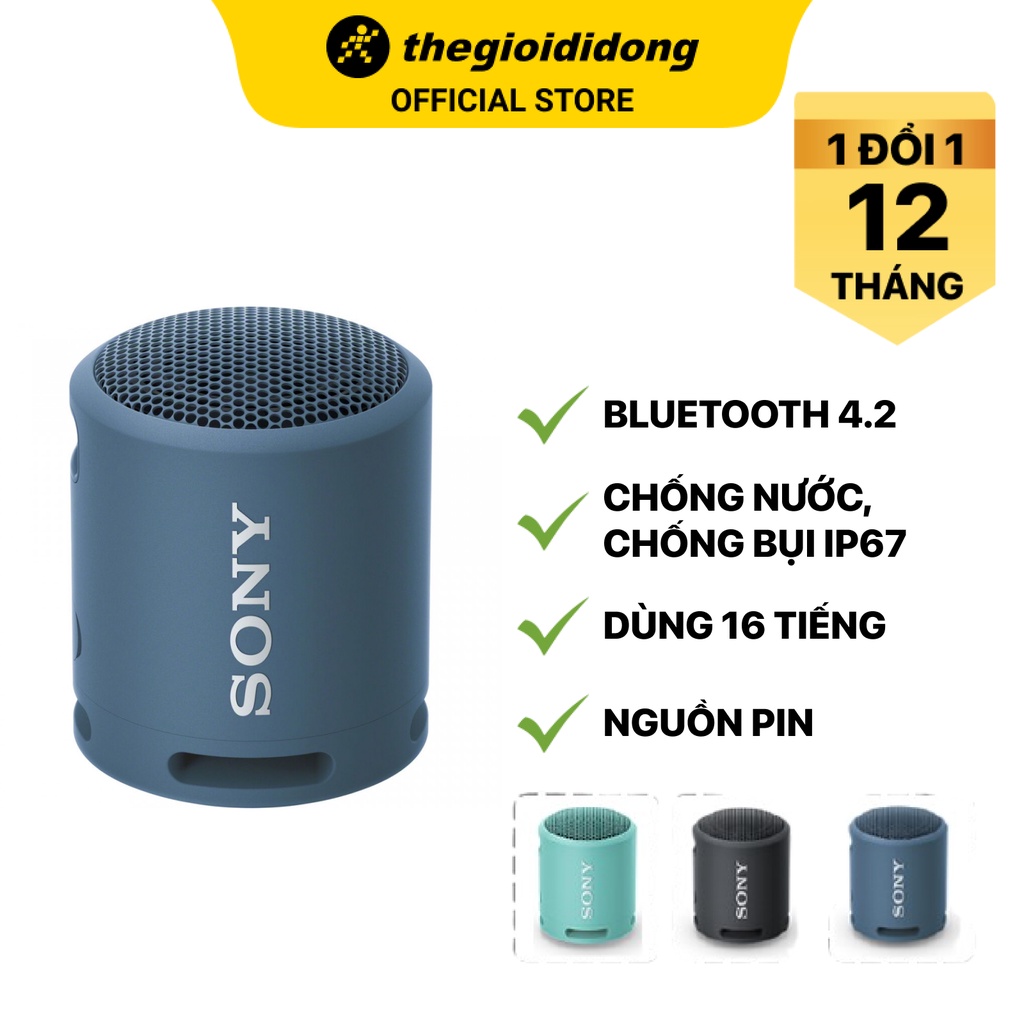 [Mã ELHACE giảm 4% đơn 300K] Loa Bluetooth Sony SRS-XB13 5W Chống nước IP67 - Chính hãng BH 12 tháng