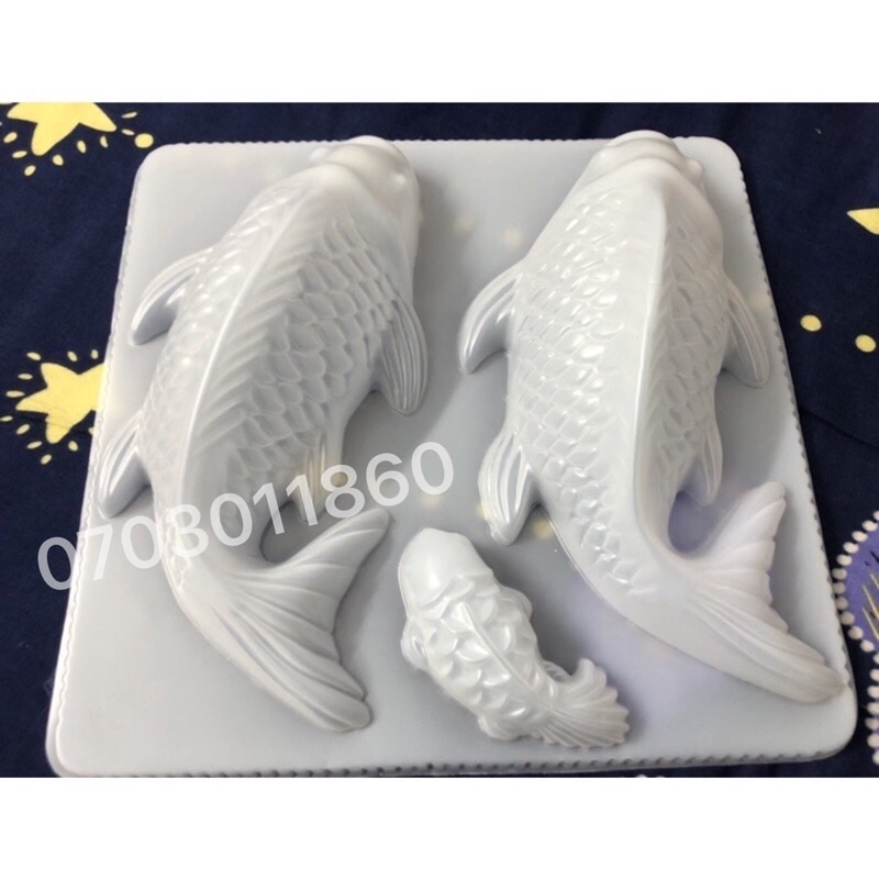 Khuôn nhựa hình cá chép 23cm các loại đổ rau câu,làm xôi,làm bánh
