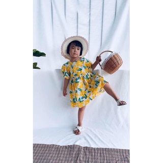 đầm đôi hoa vàng cho mẹ và bé