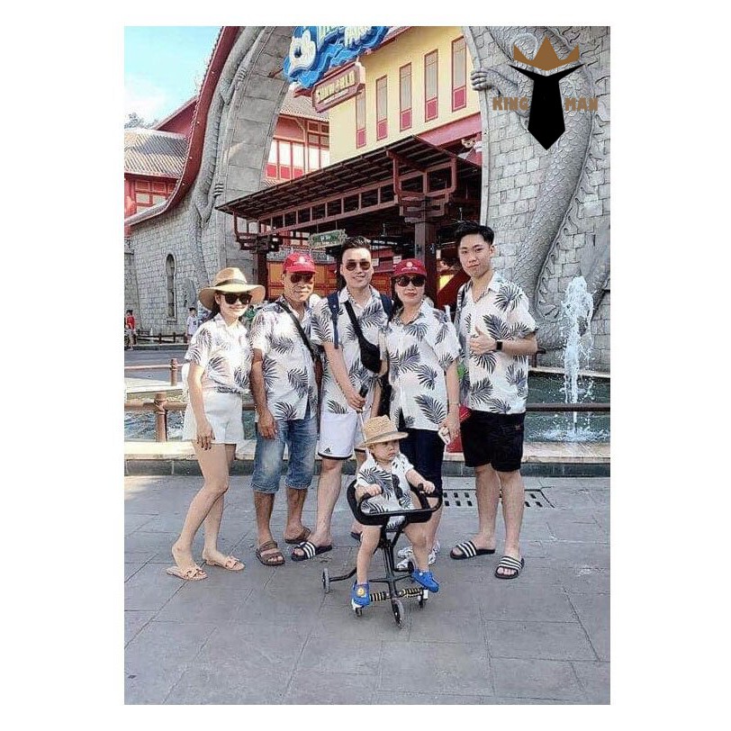 Áo đũi sơ mi, Áo đi biển họa tiết hoa lá Kingman | BigBuy360 - bigbuy360.vn