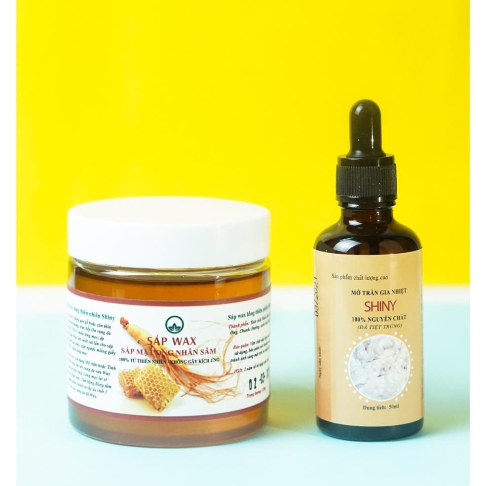 Wax Lông + Mỡ trăn Triệt Lông Shiny - (Tặng 50 Giấy Và 2 Que Gạt )