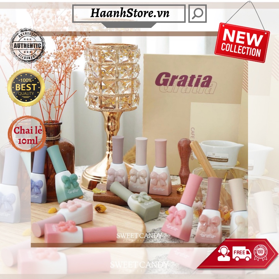 Sơn móng tay gel Hàn quốc Sweet Candy chai lẻ trong set 2022 Gratia Collection 10ml [1 sản phẩm ]