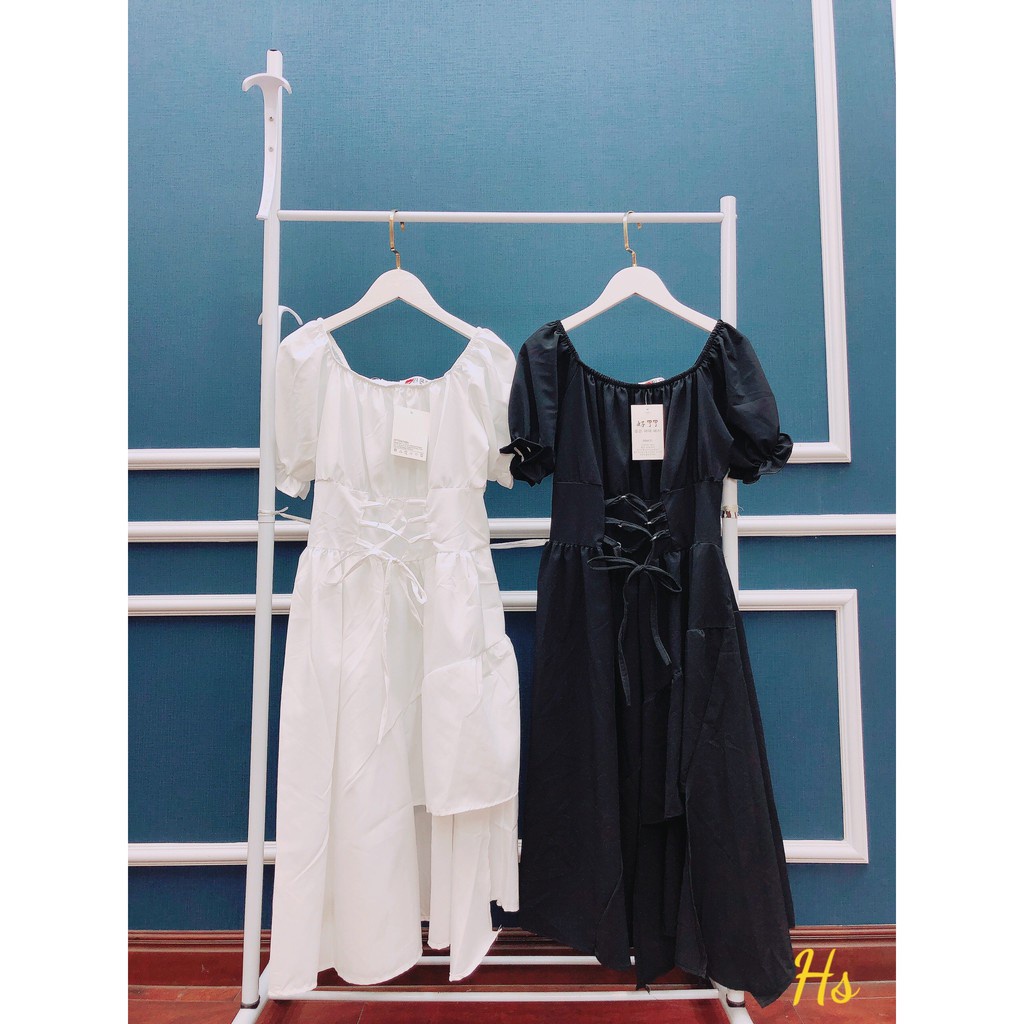 Váy đan dây lệch tầng xẻ tà,đầm có size cho người bigsize,tôn dáng MEMN 124