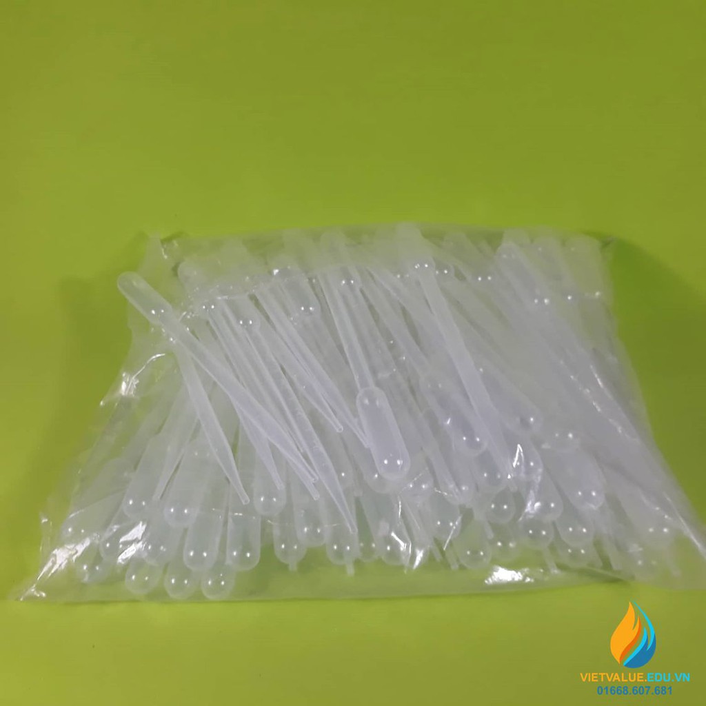 100 chiếc Pipet hút bằng nhựa PE, tiệt trùng, dung tích hút 10ml